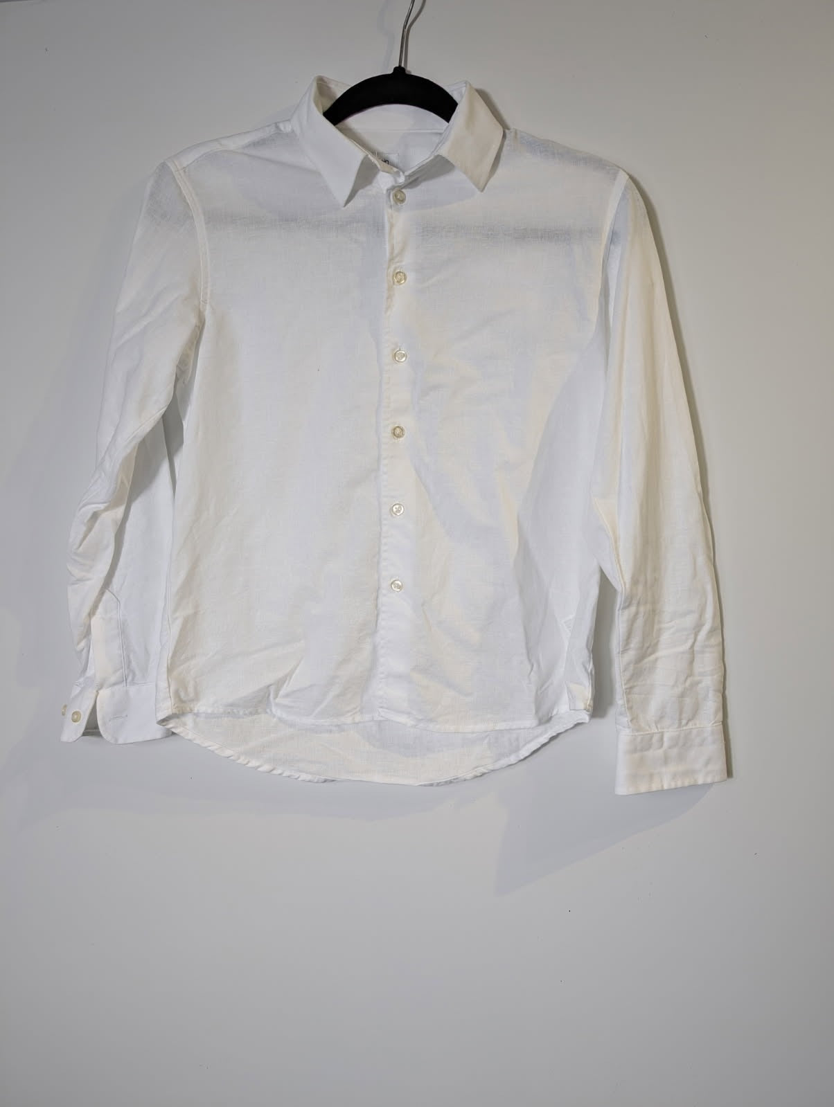 Calvin Klein Kids Long Sleeve Button-Down Shirt White Size 12 - Image 4