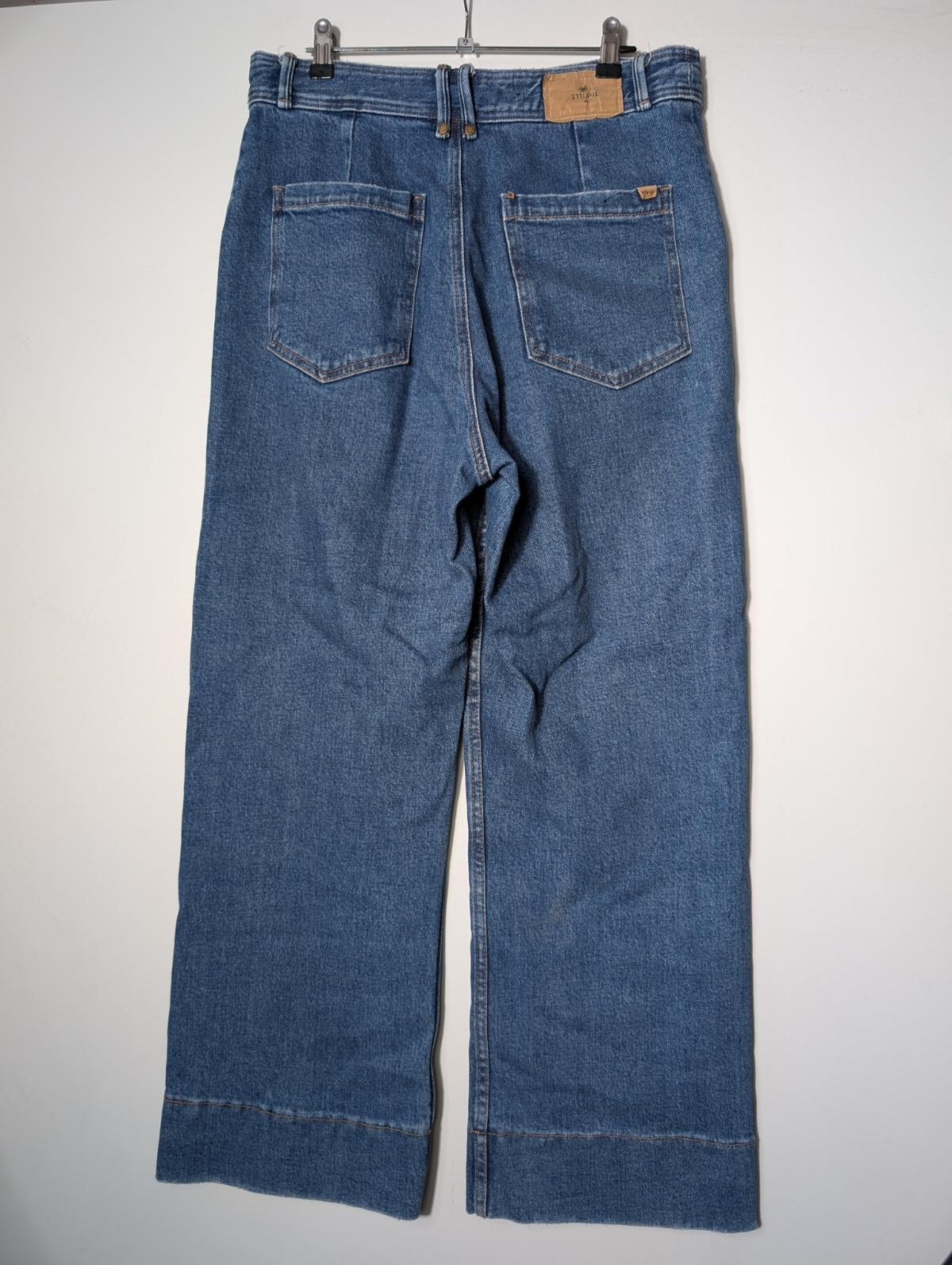 Thrills Wide Leg Denim Jeans Blue Women's AU 14 - Image 4