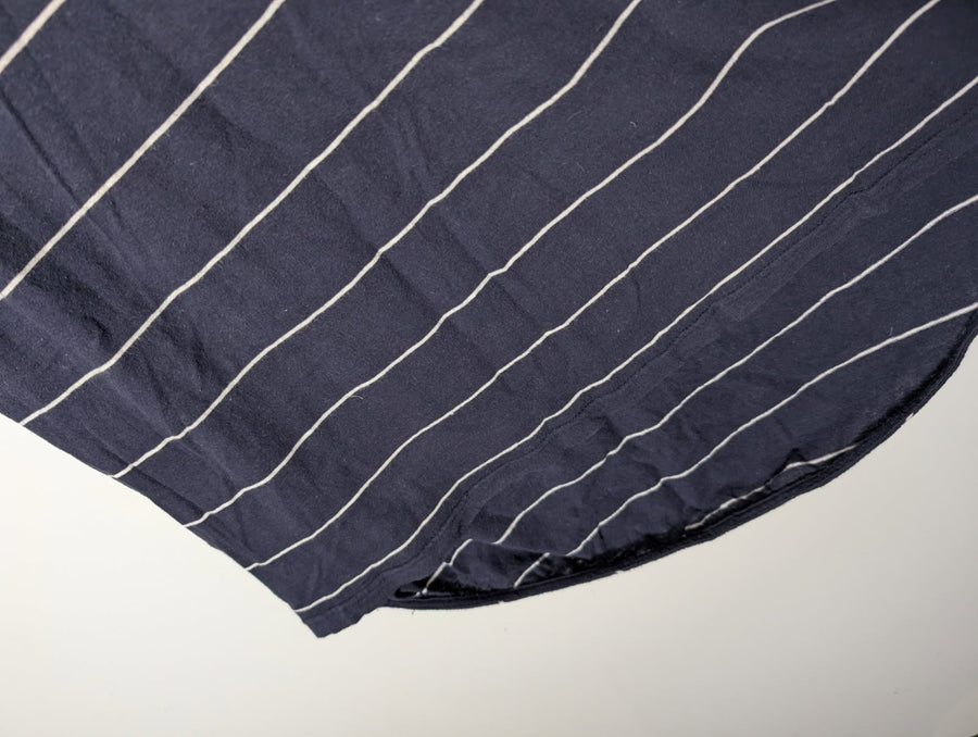 Assembly Label Long Sleeve Striped T-Shirt Dress Navy White Size 6 - Image 2
