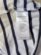 Sportscraft Striped Drawstring Knit Shorts Navy/White Size M - Image 5