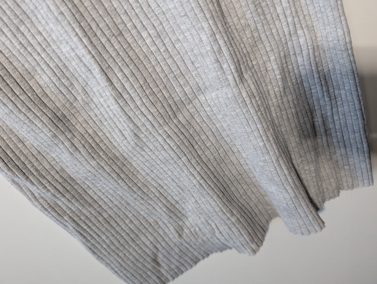 Seed Heritage Ribbed Knit Long Sleeve Midi Dress Grey XL - Image 4