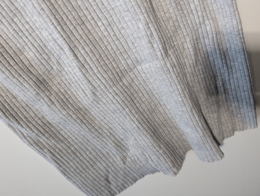 Seed Heritage Ribbed Knit Long Sleeve Midi Dress Grey XL - Image 4