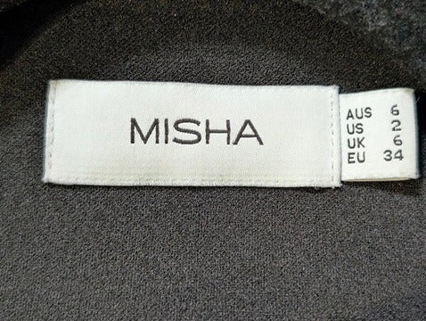 Misha Vincenza Black Dress Structured Corset Style AU 6 - Image 4