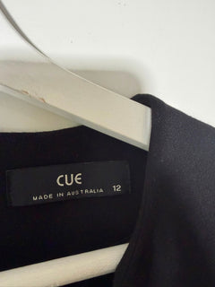 Cue Long Sleeve Asymmetric Hem Blouse Black Size 12 - Image 5
