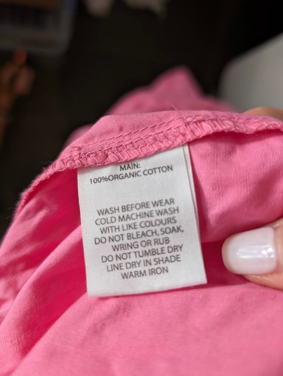 AERE Pink Organic Cotton Poplin Smock Dress - Size 12 - Image 5