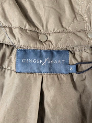 Ginger & Smart Quilted Long Coat - Brown Size S - Image 4