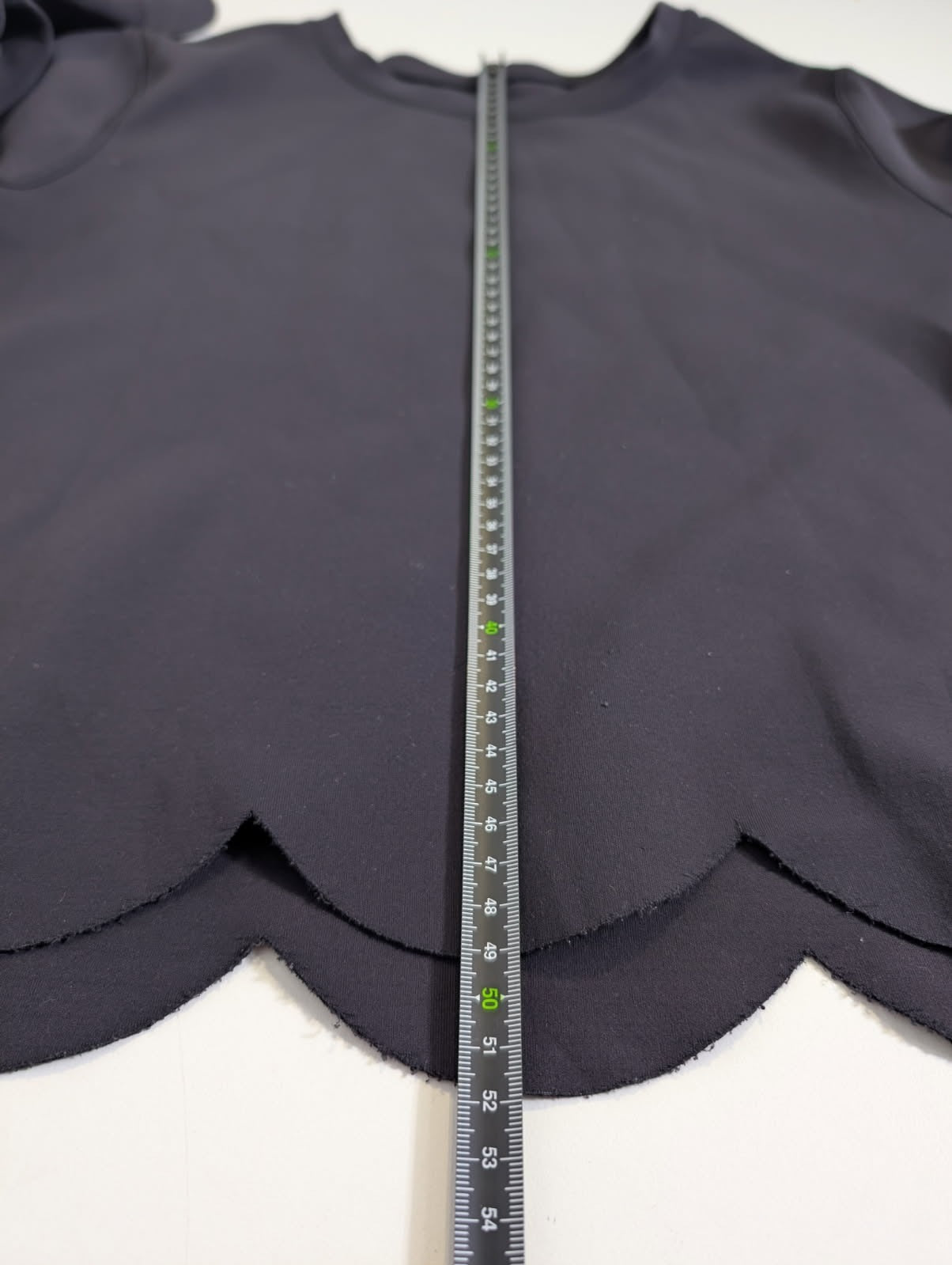 Nimble Activewear Long Sleeve Top Scalloped Hem Black - Image 4