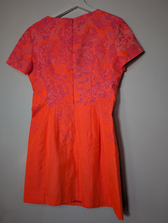Ginger & Smart Floral Jacquard Shift Dress Pink & Orange AU 12 - Image 4