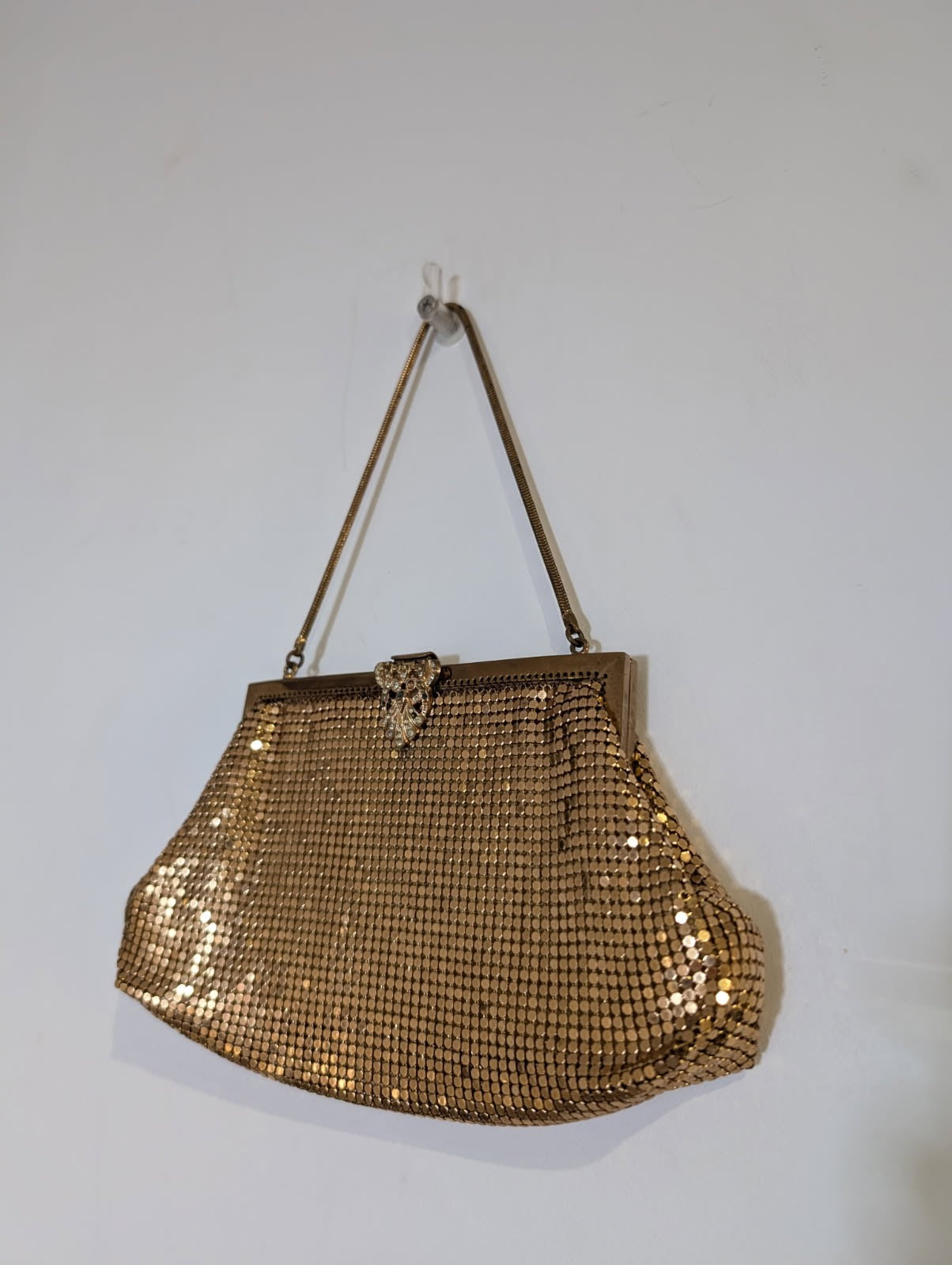 Vintage Oroton Gold Tone Mesh Evening Handbag - Made In West Germany - Image 4