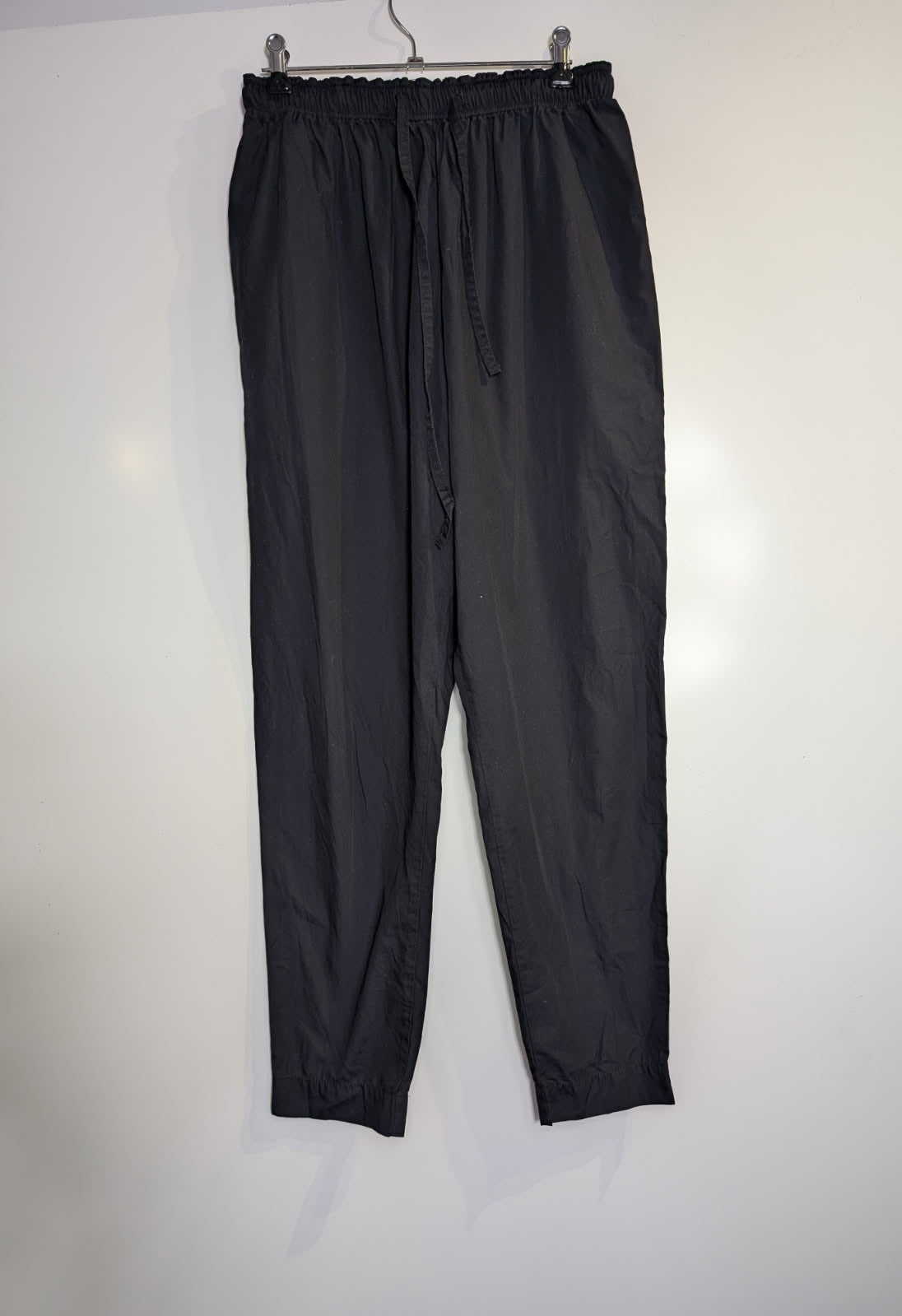 Bassike Organic Cotton Lounge Pants Black Elastic Waist Joggers - Image 4