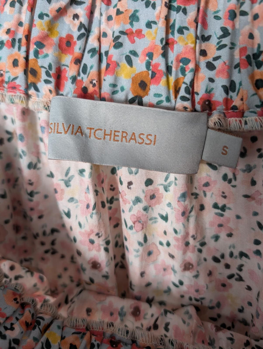 Silvia Tcherassi Pescali Floral Cotton Dress Size S - Image 4