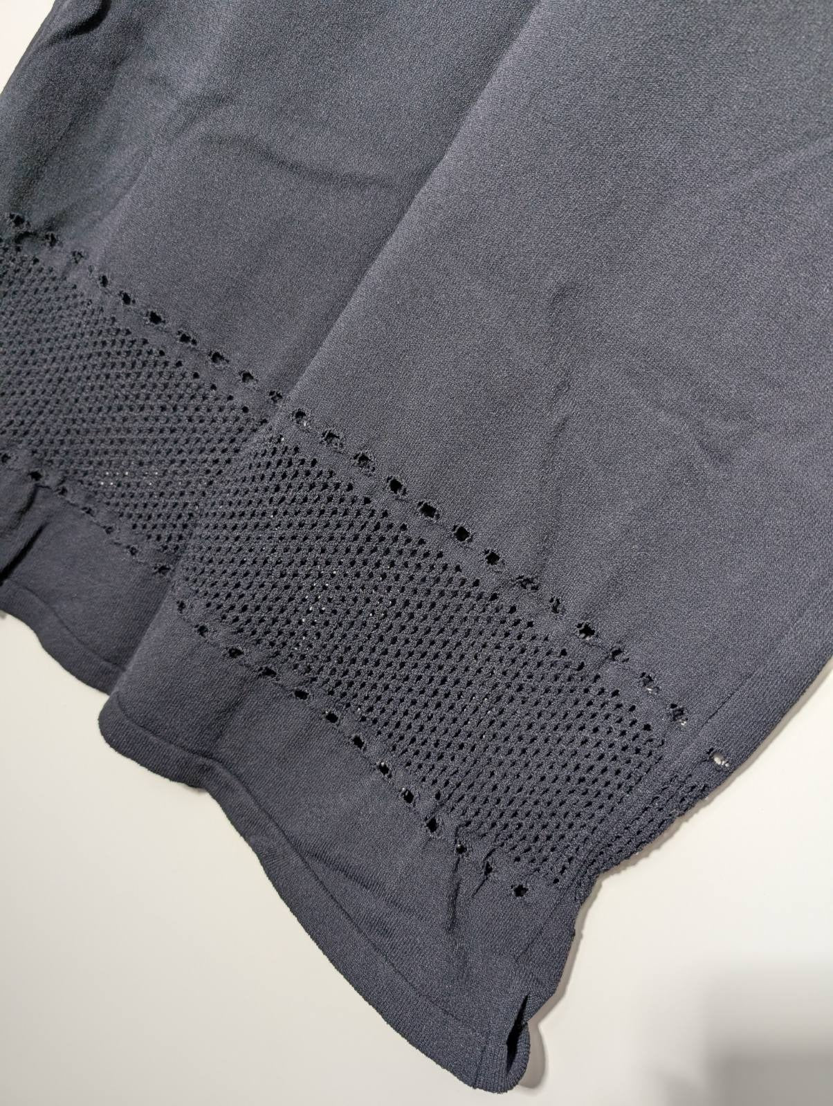 Scanlan Theodore Black Knit Dress - Crochet Detail Size M - Image 4