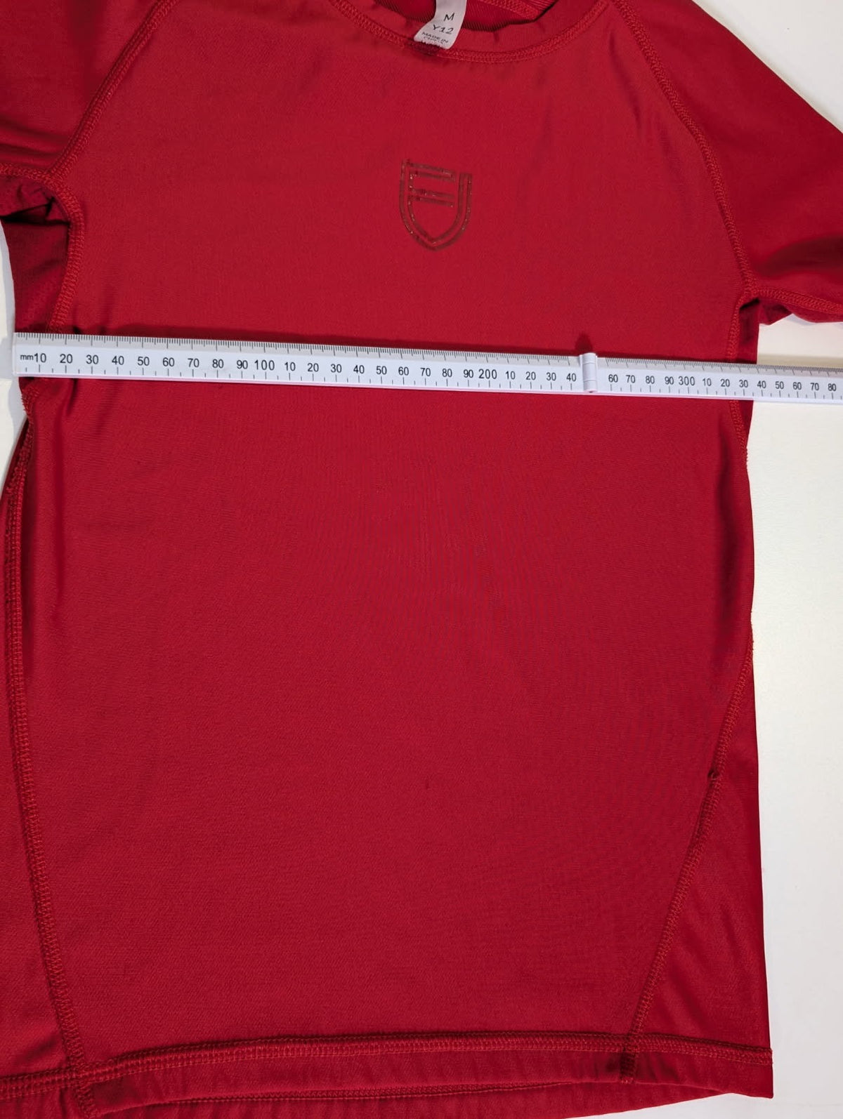 Ultra Compression Long Sleeve Athletic Shirt - Red Youth Size M (12) - Image 5