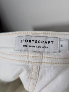 Sportscraft Nili Wide Leg Jeans White Women's Size 16 - Image 4