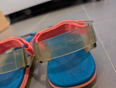 Melissa + Rider Papete Sandals - Blue & Pink Adjustable Straps - Image 4