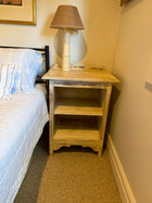 Farmhouse Open Nightstand - Rustic Distressed White Bedside Table - Image 4