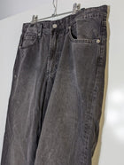 H&M Baggy Wide Loose Fit Jeans - Black Denim - Image 4