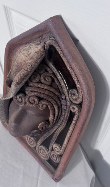 Australia Wall Plaque Woman's Face Sculpture Mid-Century Modern - Image 4
