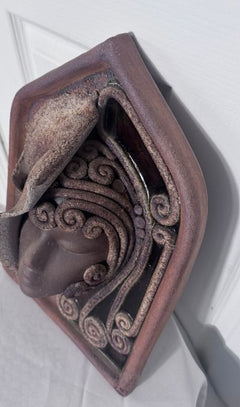 Australia Wall Plaque Woman's Face Sculpture Mid-Century Modern - Image 4