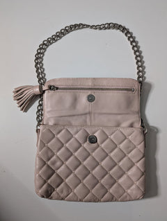 Alannah Hill Quilted Crossbody Bag - Blush Pink with Chain Strap - Image 4