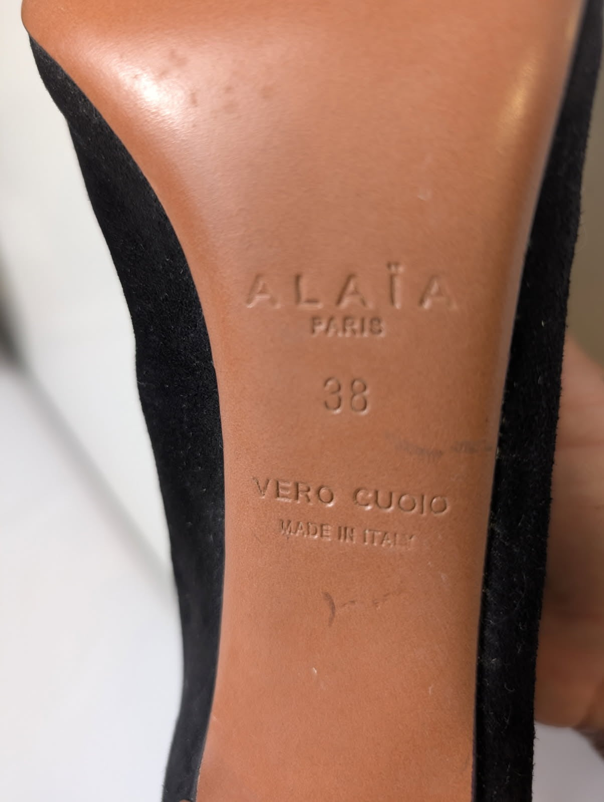 Alaïa Paris Black Suede Cutout Lace-Up Heels - Women's EU 38 - Image 4