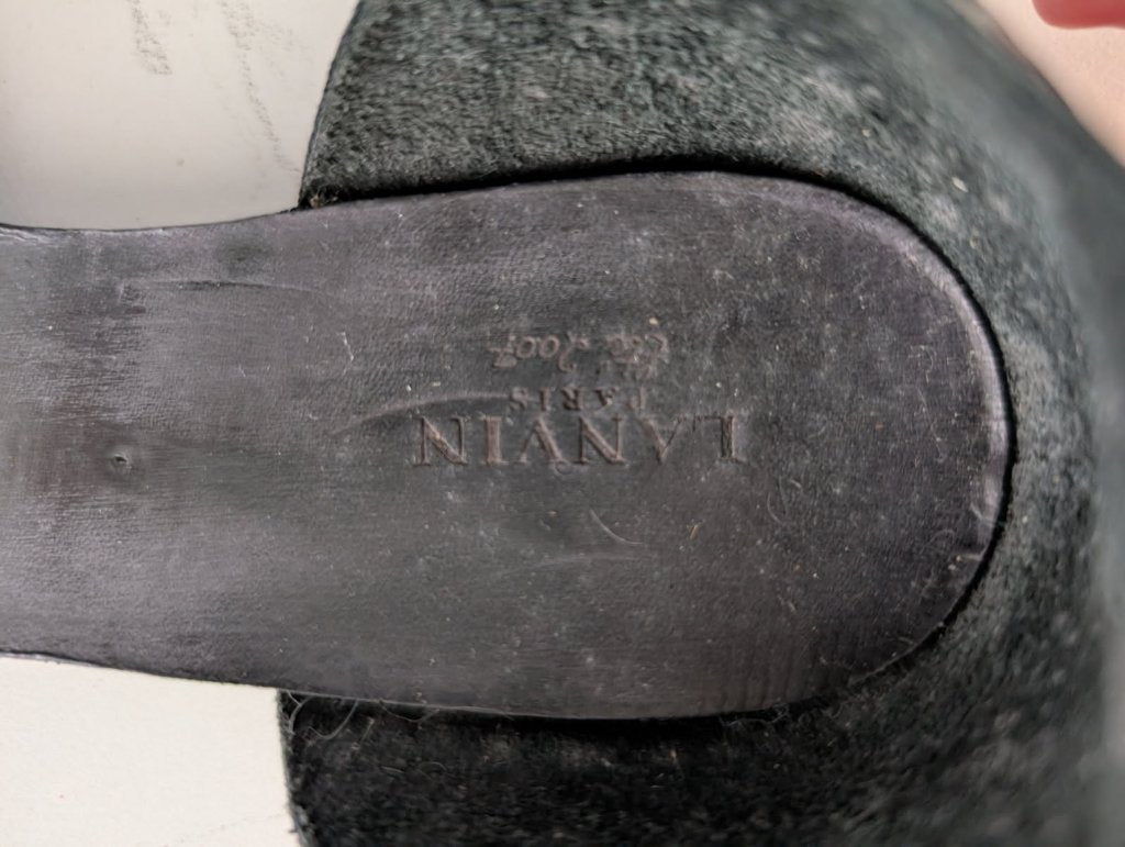 Lanvin Black Patent Leather D'Orsay Ankle Strap Sandals - Image 4