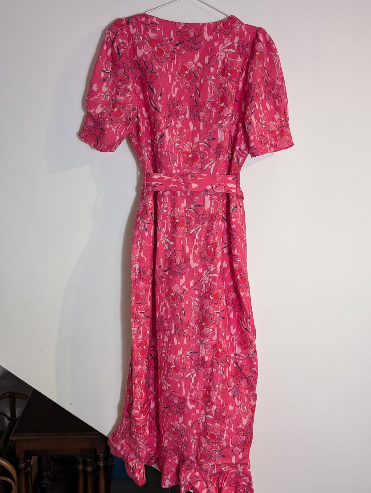 Steele Pink Floral Wrap Dress - Size L - Image 4