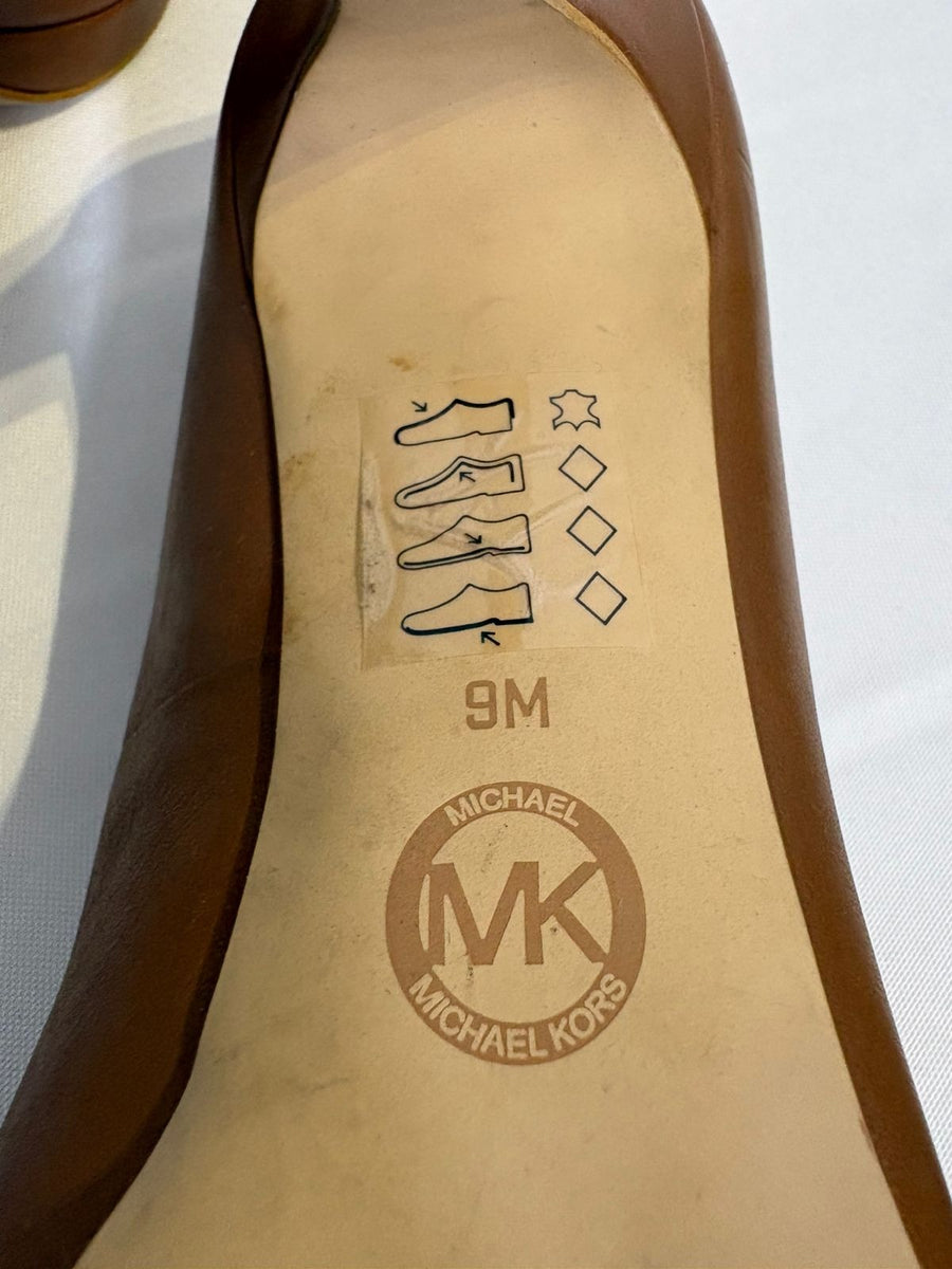 Michael Kors Flex Mid Pump Luggage Leather US 9M - Image 4