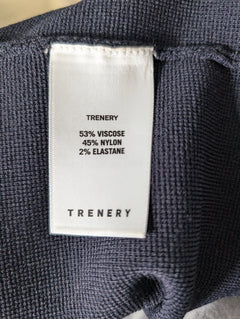 Trenery Women's Knit Double Breasted Blazer Navy Blue Size XS - Image 4