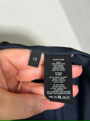 Theory Staple Blazer in Grey Virgin Wool Size 10 - Image 6