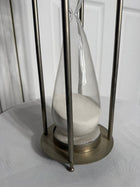 Large Decorative Hourglass - Brushed Metal Frame & White Sand 40cm - Image 4