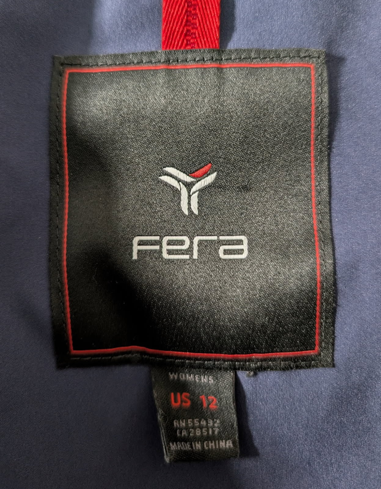 Fera Women's Ski Jacket - Navy/White/Red Size US 12 - Image 4