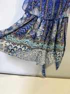 Camilla Silk Embellished Cami Top Blue Floral Playsuit Print Size S - Image 7