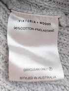 Viktoria + Woods Grey Cotton Knit Sweater - Braided Detail Size 2 - Image 4