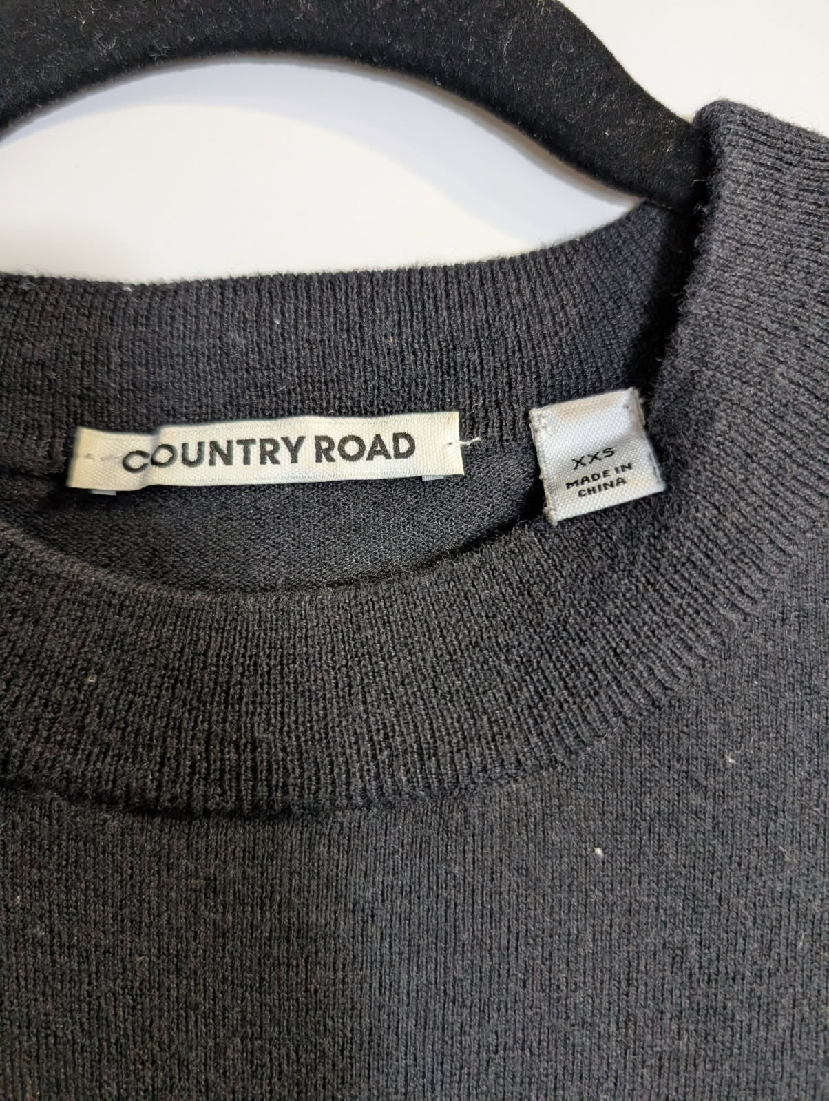 Country Road Crew Neck Knit Sweater Grey Wool Blend Women's XXS - Image 4