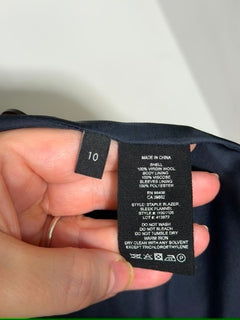 Theory Staple Blazer in Grey Virgin Wool Size 10 - Image 6