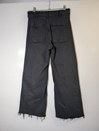 Zara Wide Leg Fray Hem Jeans Black Women's US 8 - Image 4