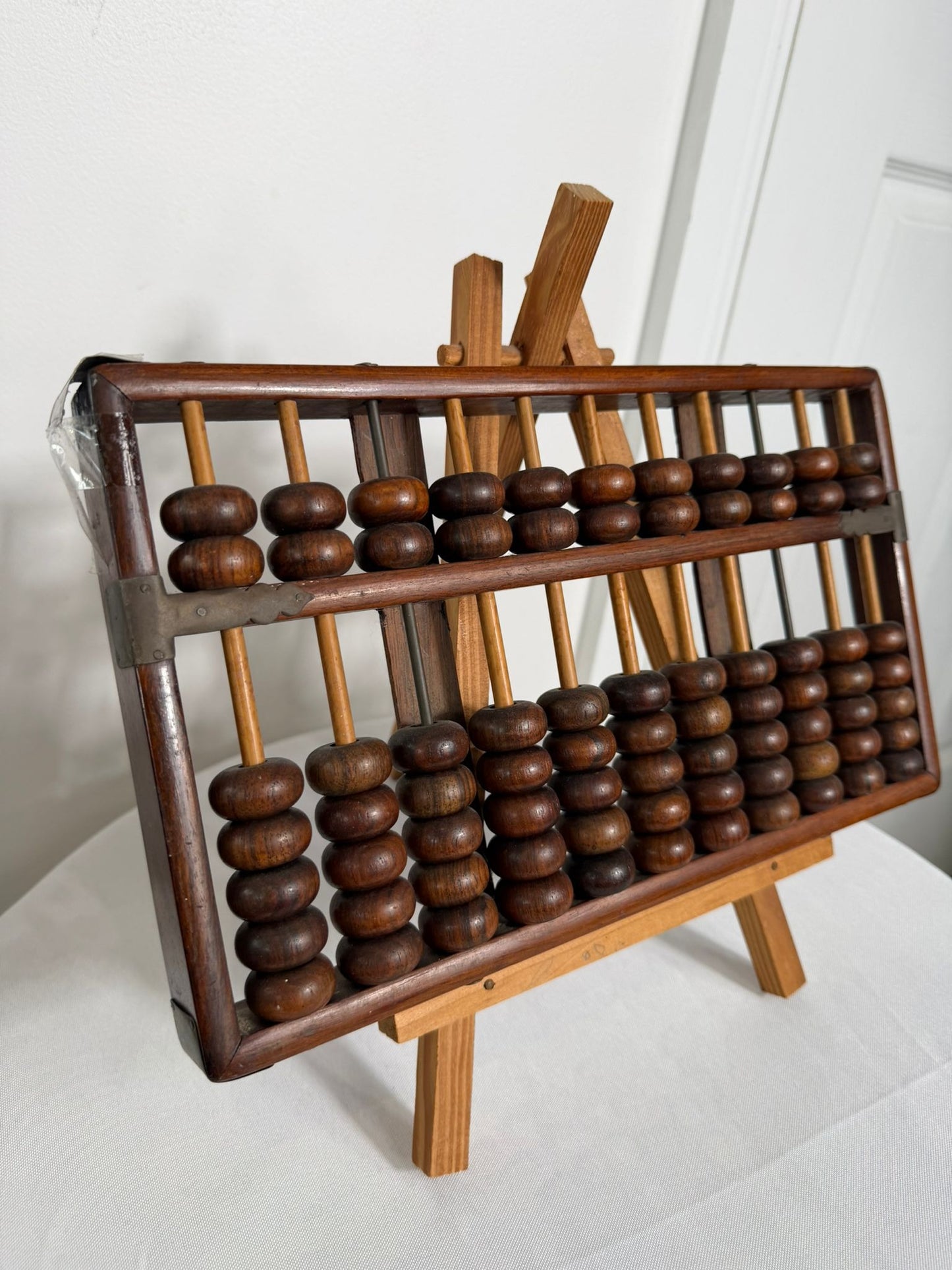 Vintage Wooden Abacus Counting Frame Calculator - Image 4