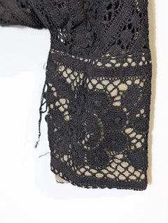 Lover Vintage Black Lace Peplum Blouse - Women's AU 6 - Image 4