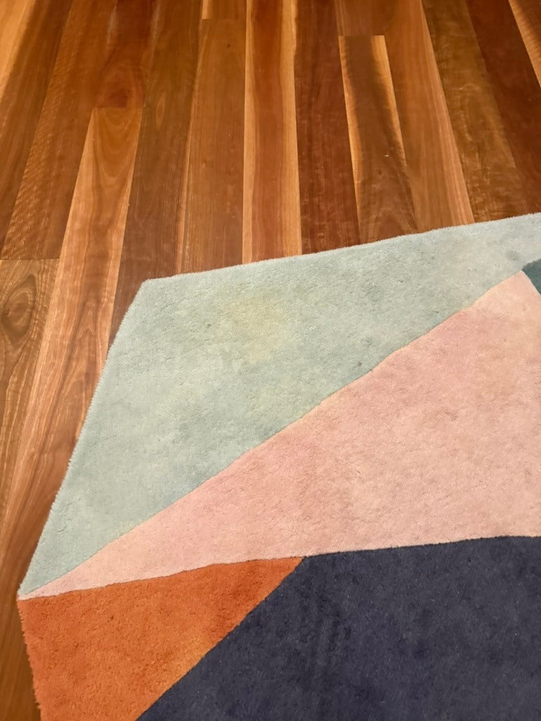 Bo Concept Prism Wool Rug Multi-Coloured Geometric 147cm x 146cm - Image 4