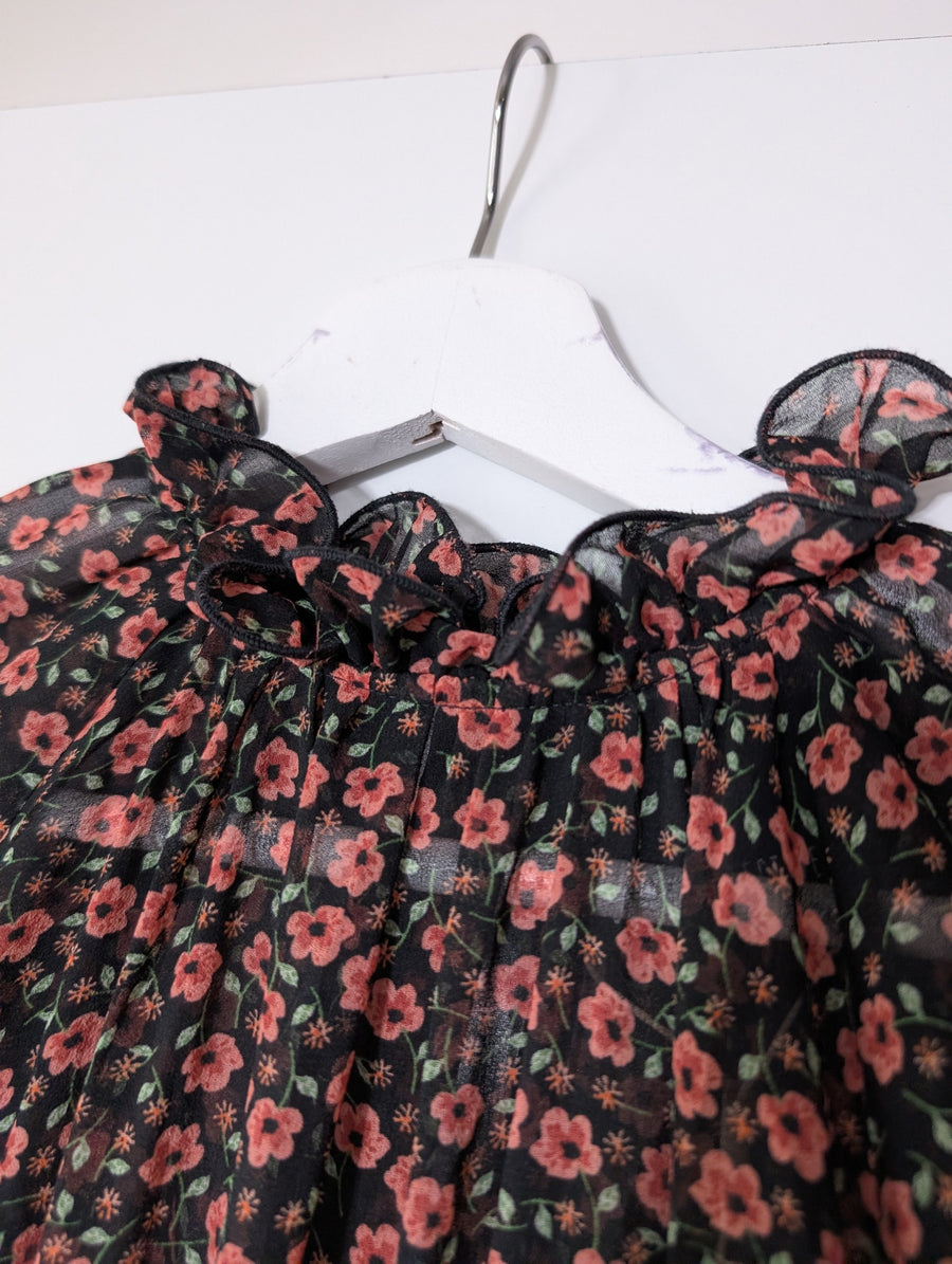 C/MEO Collective Floral Smocked Mini Dress Size XS - Image 4