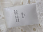 Witchery Broderie Anglaise Button-Down Shirt White Women's Size 8 - Image 5