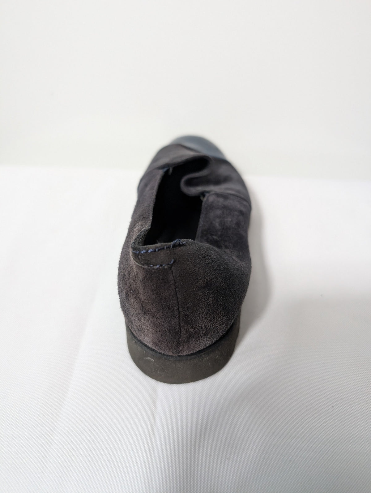 Carucci Roma Suede and Patent Leather Cap-Toe Loafers Black Blue EU 38 - Image 4