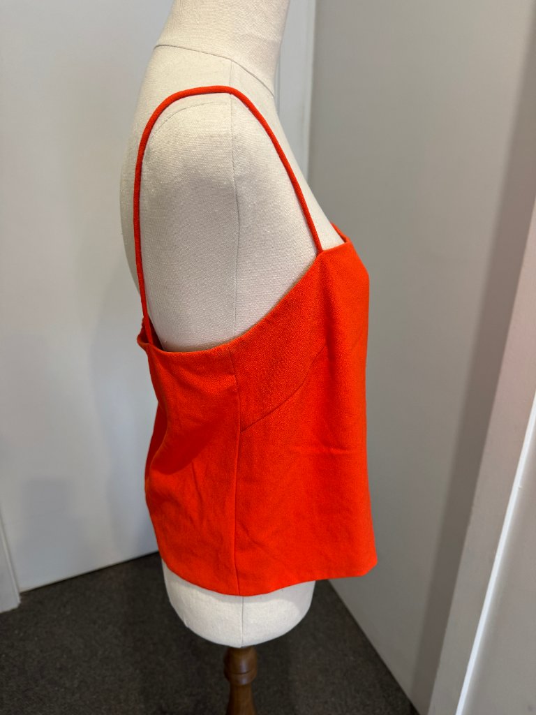 Finders Keepers Orange Square Neck Spaghetti Strap Camisole Top - Size M - Image 4