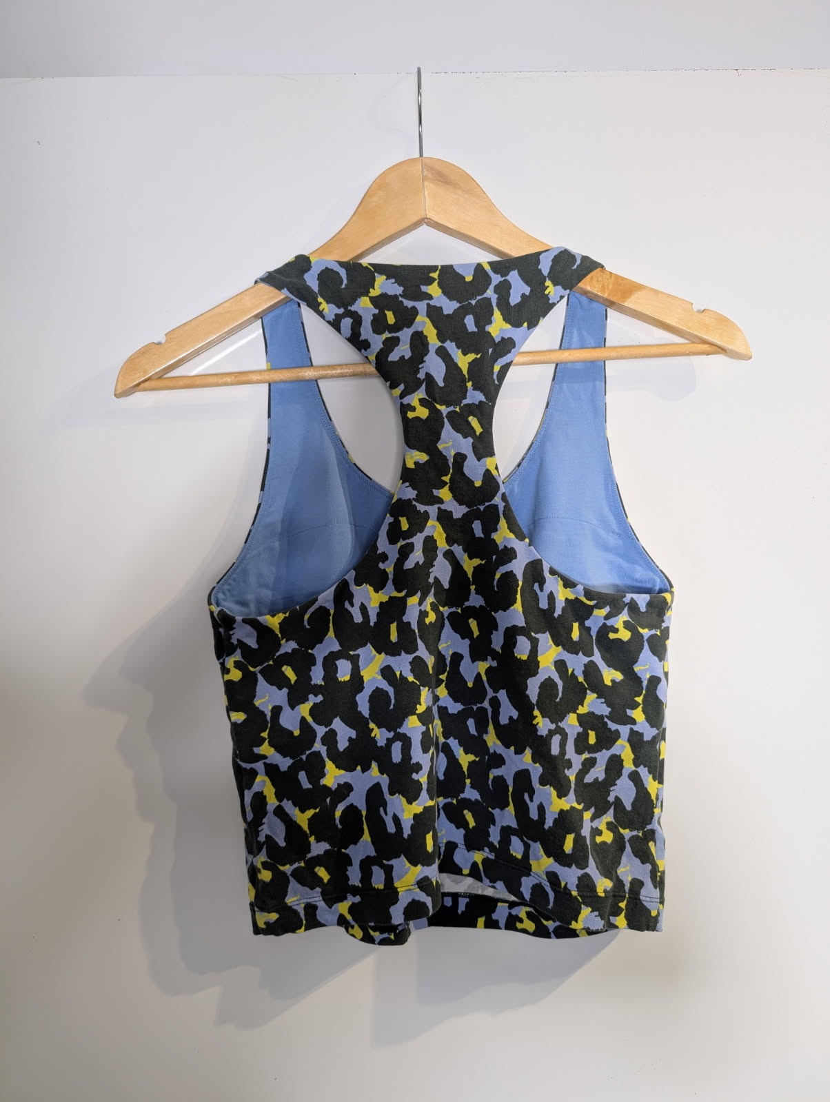 Gorman Activewear Racerback Tank Top - Blue/Yellow Animal Print Size 10 - Image 5