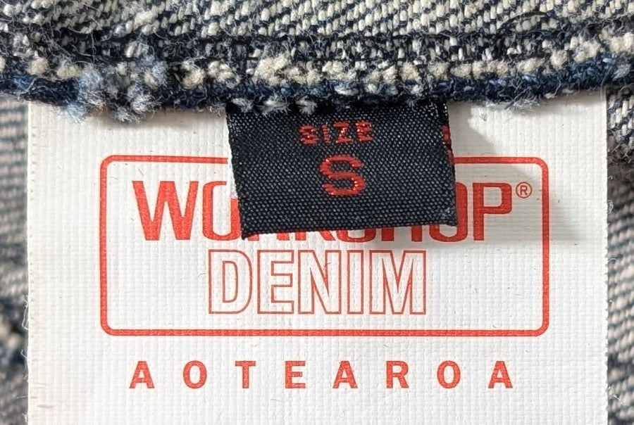 Workshop Denim Jacket - Classic Dark Blue Jean Jacket Size S - Image 4