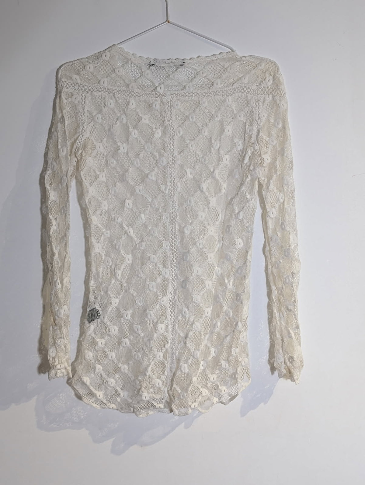 Isabel Marant Cream Lace Long Sleeve Blouse - Image 4
