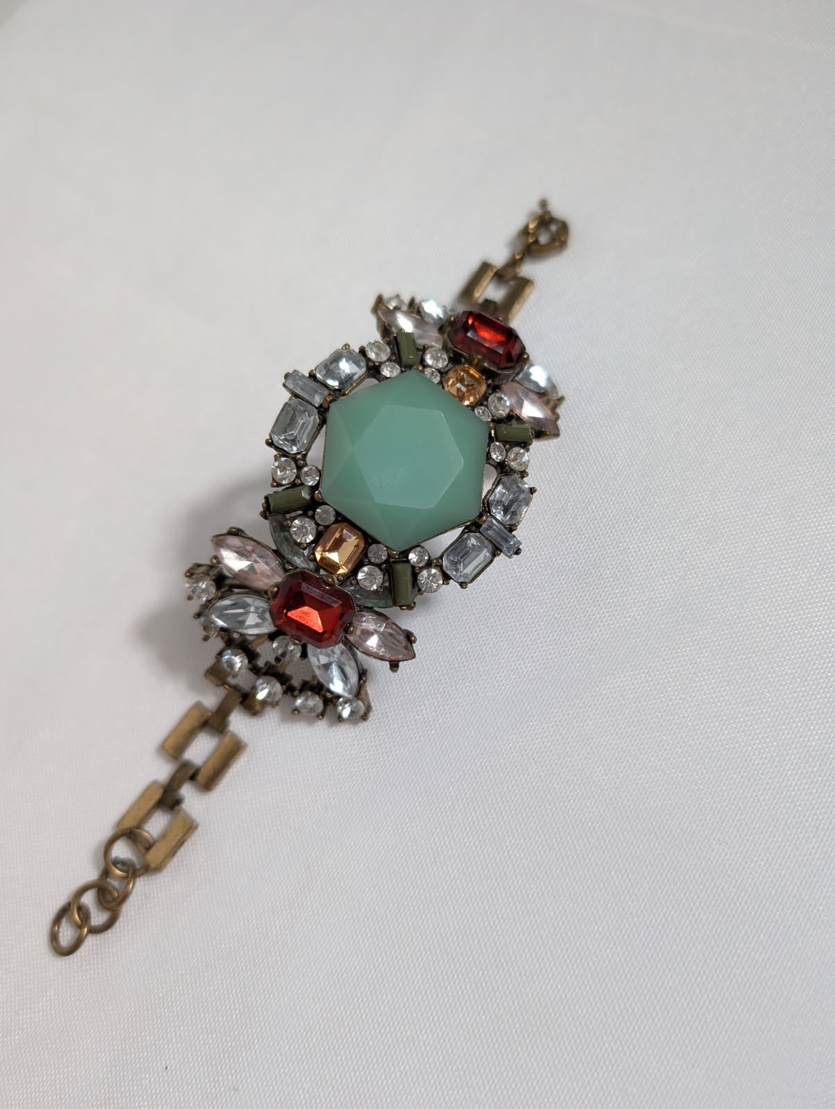 J.Crew Statement Rhinestone and Cabochon Brooch/Pendant Multi-Coloured - Image 4