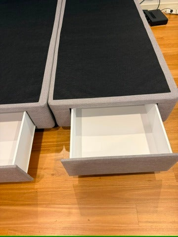 Beds Ahead Upholstered King Bed Base with Headboard Grey - Image 4