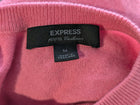 Express Cashmere Crew Neck Sweater Pink Women's Size M - Image 4